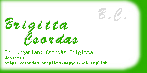 brigitta csordas business card